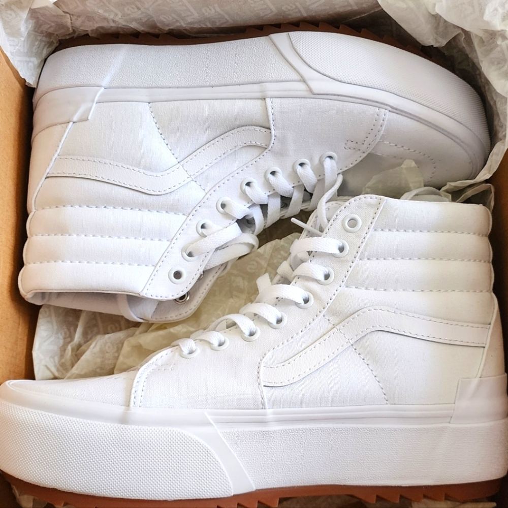 Sk8-Hi Stacked (True White) 7.5 US Men / 9.0 US Women